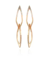 Vince Camuto 14K Gold-Plated and Crystal Diamond Link Drop Earring - 14K Gold