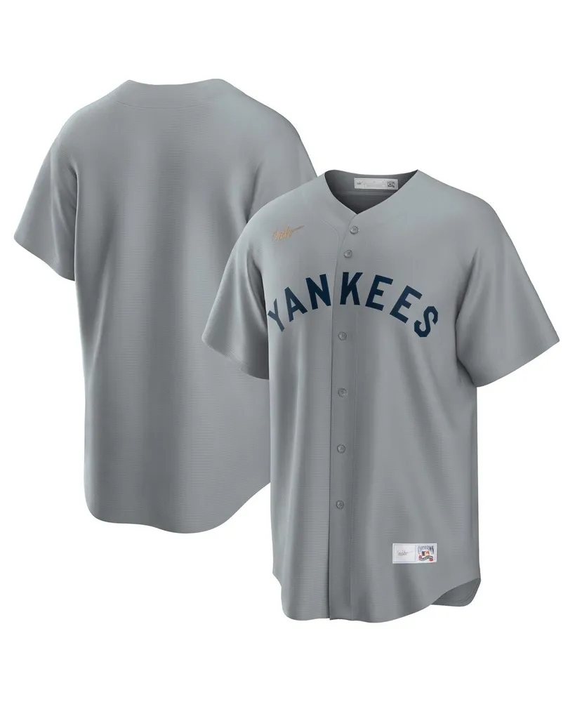 Men's New York Yankees Nike Gray Road Cooperstown Collection Team Jersey