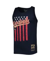 Men's Mitchell & Ness Navy St. Louis Cardinals Cooperstown Collection Stars and Stripes Tank Top