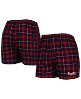 Men's Concepts Sport Navy, Red Atlanta Braves Ledger Flannel Boxers