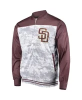 Men's Stitches Brown San Diego Padres Camo Full-Zip Jacket