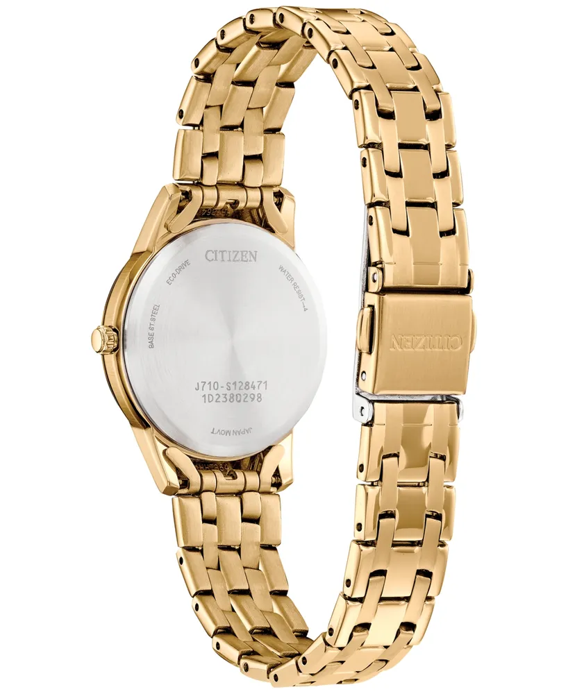 Citizen Eco-Drive Women's Classic Gold-Tone Stainless Steel Bracelet Watch 29mm - Silver