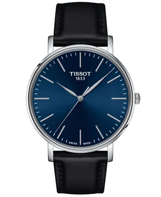 Tissot Men's Swiss Everytime Leather Strap Watch 40mm