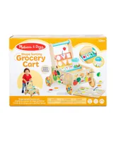 Melissa and Doug Wooden Shape Sorting Grocery Cart Push Toy & Puzzles