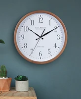 La Crosse Technology 404-50447-Int 12.8" Atomic Hard Wood Walnut Analog Wall Clock