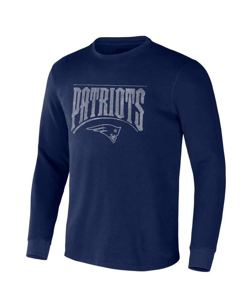 Men's Nfl x Darius Rucker Collection by Fanatics Navy New England Patriots Long Sleeve Thermal T-shirt