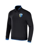 Men's Nfl x Darius Rucker Collection by Fanatics Black Los Angeles Chargers Logo Quarter-Zip Top