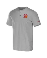 Men's Nfl x Darius Rucker Collection by Fanatics Heather Gray Tampa Bay Buccaneers Henley T-shirt