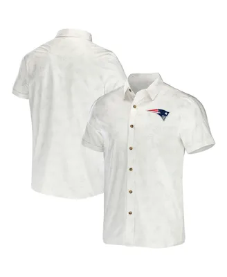 Men's Nfl x Darius Rucker Collection by Fanatics White New England Patriots Woven Button-Up T-shirt