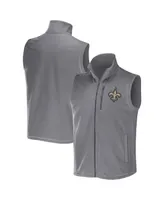 Men's Nfl x Darius Rucker Collection by Fanatics Gray New Orleans Saints Polar Fleece Full-Zip Vest