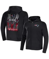 Men's Nfl x Darius Rucker Collection by Fanatics Black New England Patriots Rocker Full-Zip Hoodie