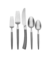 Oneida Adjacent Midnight 20 Piece Everyday Flatware Set, Service For 4