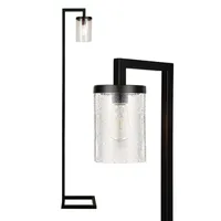 Brightech Henry 68" Led Industrial Floor Lamp with Speckled Glass Shade