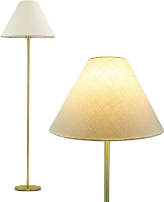 Brightech Mika Led Classic Standing Floor Lamp with A-Line Open Shade - Antique