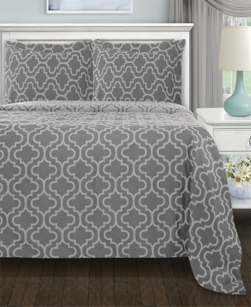 Superior Trellis Twin 3-Piece Duvet Cover Set