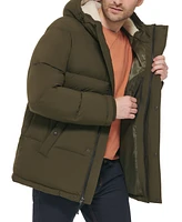 Cole Haan Men's Puffer Coat With Fleece-Lined Hood