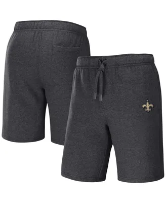 Men's Nfl x Darius Rucker Collection by Fanatics Heather Charcoal New Orleans Saints Logo Shorts