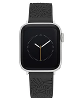 Steve Madden Women's Silicone Debossed Swirl Logo Band designed for Apple Watch 42mm (Series 1-3 only) & 44/45/46/49mm (Ultra & Ultra 2