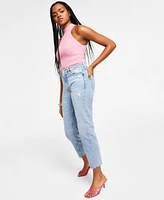 Guess Women's Frayed Mom Jeans