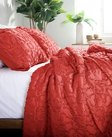 Southshore Fine Linens Stella Clipped Jacquard 3-Pc. Comforter Set