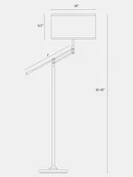 Brightech Ava 61" Led Modern Standing Floor Lamp with Fabric Drum Shade