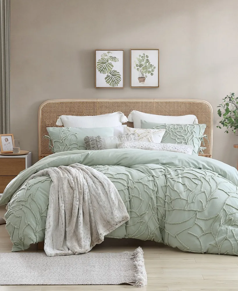 Laura Ashley Bramble Floral Green 7-Piece Reversible Comforter Bonus Set