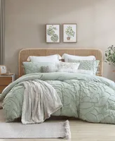 Peri Home Chenille Rose Green 3 Piece Comforter Set