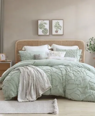 Peri Home Chenille Rose Green Comforter Set