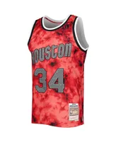 Men's Mitchell & Ness Hakeem Olajuwon Red Houston Rockets 1993-94 Galaxy Swingman Jersey