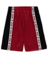 Men's Fanatics Red and Black Miami Heat Big Tall Tape Mesh Shorts