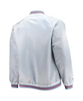 Men's Mitchell & Ness White Big and Tall 1997 Nba All-Star Game Hardwood Classics Satin Full-Snap Jacket