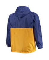 Men's Blue St. Louis Blues Big and Tall Anorak Half-Zip Pullover Hoodie