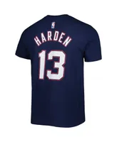 Men's Nike James Harden Navy Brooklyn Nets 2021/22 City Edition Name and Number T-shirt