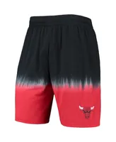 Men's Mitchell & Ness Black and Red Chicago Bulls Hardwood Classic Authentic Shorts