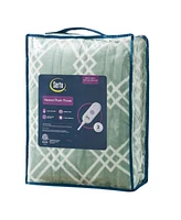 Serta Printed Electric Plush Throw, 50" x 60"