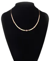 Nicole Miller Gold-Tone Chain Necklace with Rhinestones