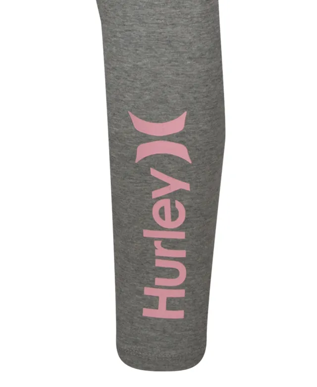 Hurley Big Girls Shiny Ribbed Leggings - Macy's