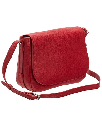 Mancini Women's Pebbled Amy Crossbody Handbag