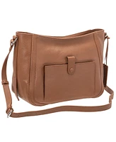 Mancini Women's Pebbled Sophia Crossbody Handbag