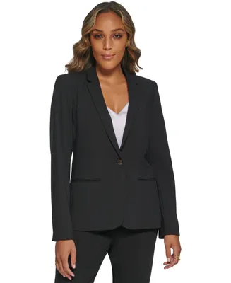 Calvin Klein One-Button Blazer, Regular and Petite Sizes