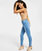 Dollhouse Juniors' 5-Button High Waisted Curvy Skinny Jeans