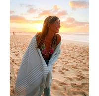 Delilah Home 100% Organic Cotton, Sand Resistant, Sunset Beach Towel, 36" x 70"