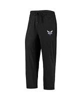 Men's Concepts Sport Black, Teal Charlotte Hornets Long Sleeve T-Shirt & Pants Sleep Set