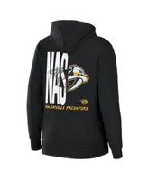 Women's Wear by Erin Andrews Black Nashville Predators Sponge Fleece Full-Zip Hoodie