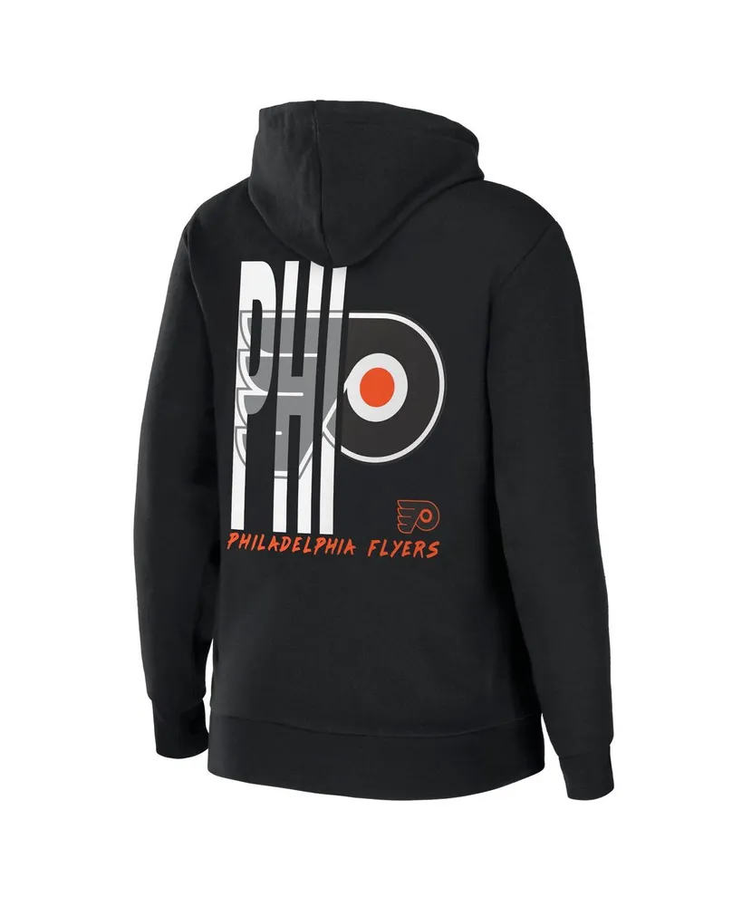 Women's Wear by Erin Andrews Black Philadelphia Flyers Sponge Fleece Full-Zip Hoodie