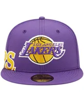 Men's New Era Purple Los Angeles Lakers Side Split 59FIFTY Fitted Hat