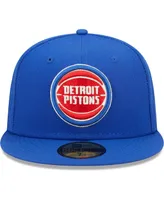 Men's New Era Blue Detroit Pistons 3x Nba Finals Champions Pop Sweat 59FIFTY Fitted Hat