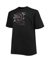 Men's Black Atlanta Hawks Big and Tall Pop T-shirt