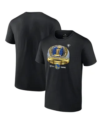 Men's Fanatics Black Golden State Warriors 2022 Nba Finals Champions Bling Ring T-shirt