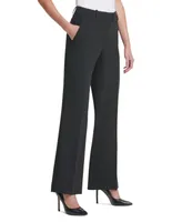 Dkny Petite Solid Fixed-Waist Slant-Pocket Wide-Leg Pants, Created for Macy's